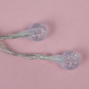 ریسه طرح لامپ کوچک باتری خور دوتایی مهتابی طول 2٫5 متر