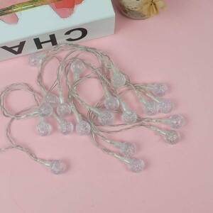 ریسه طرح لامپ کوچک باتری خور دوتایی مهتابی طول 2٫5 متر