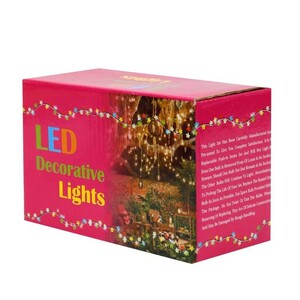 ریسه طرح لامپ کوچک باتری خور دوتایی مهتابی طول 2٫5 متر