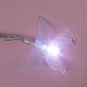 ریسه طرح پروانه باتری خور دوتایی مهتابی طول 2.5 متر