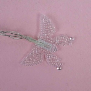 ریسه طرح پروانه باتری خور دوتایی مهتابی طول 2.5 متر