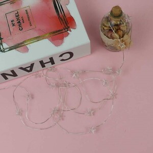 ریسه طرح ستاره کوچک کریستالی مهتابی طول 2 متر