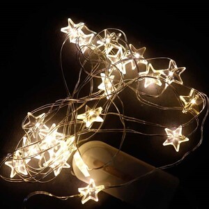 ریسه مفتولی طرح ستاره سکه ای آفتابی طول 2 متر