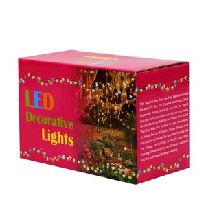 ریسه طرح قلب شیشه ای مهتابی طول 2.5 متر