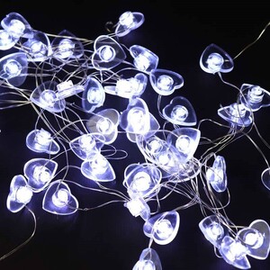 ریسه مفتولی طرح قلب فانتزی مهتابی طول 2 متر