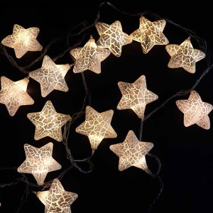 ریسه طرح ستاره سفید آفتابی طول 3 متر