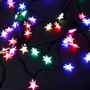 ریسه طرح ستاره رنگی طول 5٫9 متر