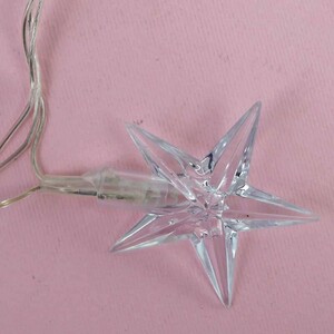 ریسه طرح ستاره شفاف رنگی طول 5 متر