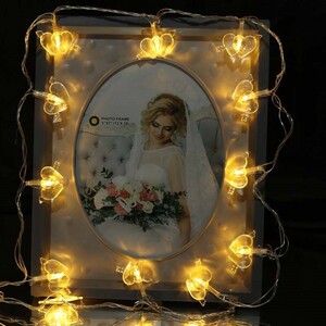 ریسه طرح قلب دوبل تیردار آفتابی طول 3.4 متر