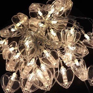 ریسه گیره دار طرح قلب کوچک آفتابی طول 4 متر