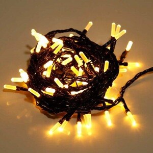 ریسه کریستالی 100 لامپ سیم مشکی طول 8٫5 متر