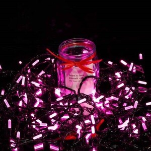 ریسه کریستالی 100 لامپ سیم مشکی طول 8٫5 متر