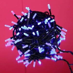 ریسه کریستالی 100 لامپ سیم مشکی طول 8٫5 متر