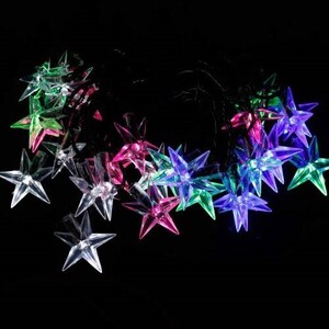 ریسه طرح ستاره کریستالی رنگی طول 7 متر