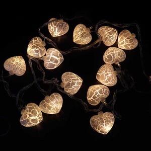 ریسه طرح قلب سفید آفتابی طول 3 متر