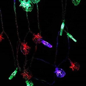 ریسه طرح ماه و ستاره رنگی طول 5 متر