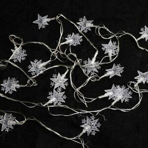 ریسه طرح ستاره برفکی رنگی طول 5 متر