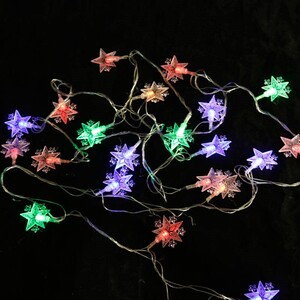 ریسه طرح ستاره برفکی رنگی طول 5 متر