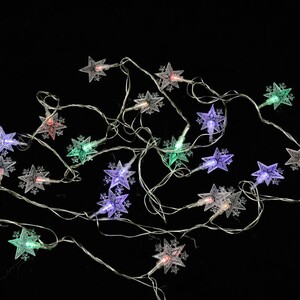 ریسه طرح ستاره برفکی رنگی طول 5 متر