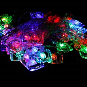 ریسه طرح قلب شیشه ای رنگی طول 5.5 متر