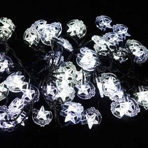 ریسه طرح ماه و ستاره مهتابی طول 4 متر