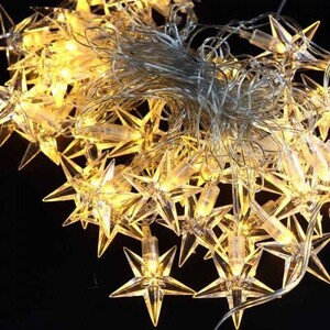 ریسه طرح ستاره شیشه ای آفتابی طول 5.5 متر