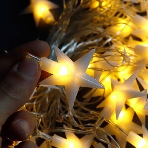 ریسه طرح ستاره پلاستیکی آفتابی طول 5.5 متر