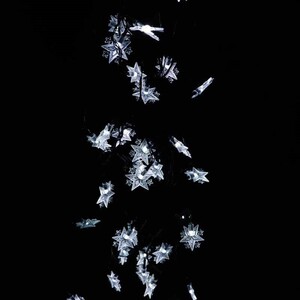 ریسه طرح ستاره برفکی مهتابی طول 7 متر