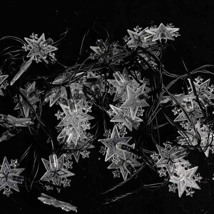 ریسه طرح ستاره برفکی مهتابی طول 7 متر