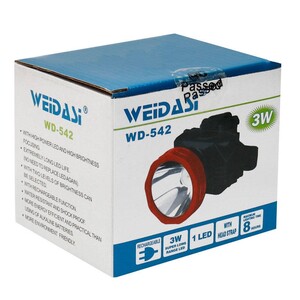 چراغ قوه پیشانی هدلایت شارژی WEIDASI WD-542