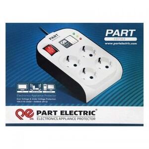 محافظ برق صوتی تصویری 4 خانه ارت دار پارت الکتریک PE8791 با کابل 1٫8 متری