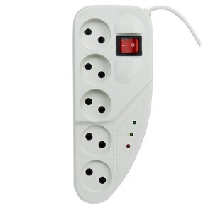 محافظ برق صوتی تصویری 5 خانه تکسان 110 با کابل 3 متری