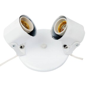 پایه چراغ سقفی دو شعله E27