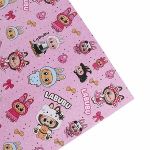 کاغذ کادو طرح دار لبوبو و کرومی بسته 50 عددی