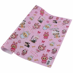 کاغذ کادو طرح دار لبوبو و کرومی بسته 50 عددی