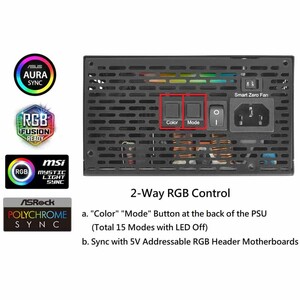 پاور ماژولار 750 وات ترمالتیک Thermaltake Toughpower GF1 ARGB Gold