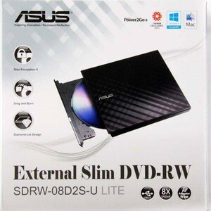 DVD رایتر اکسترنال ایسوس Asus SDRW-08D2S Lite