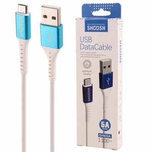 کابل میکرو یو اس بی فست شارژ Shoosh SH65A 5A 1.1m