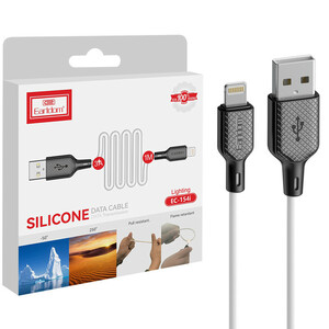 کابل لایتنینگ فست شارژ 3 آمپر ارلدام EC-154i طول 1 متر