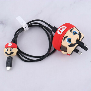 ست محافظ کابل و کلگی شارژر سامسونگ طرح ماریو