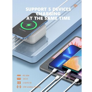 شارژر بی سیم فست شارژ 4 پورت Ldnio AW004 QC3.0 PD 32W