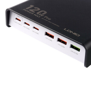شارژر رومیزی فست شارژ 6 پورت Ldnio Q605 QC3.0 PD3.0 65W