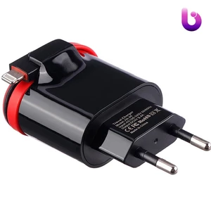شارژر سیم وصل آیفونی Arson AN-06 + دو پورت USB