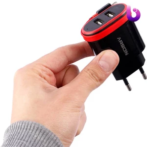 شارژر سیم وصل آیفونی Arson AN-06 + دو پورت USB