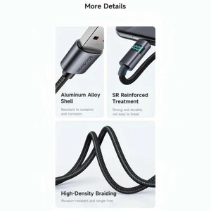 کابل تایپ سی فست شارژ 66 وات مک دودو CA-652 طول 1.2 متر