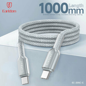 کابل دو سر تایپ سی فست شارژ 60 وات ارلدام EC-205C-C طول 1 متر