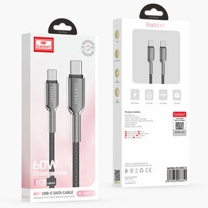 کابل دو سر تایپ سی فست شارژ 60 وات ارلدام EC-205C-C طول 1 متر