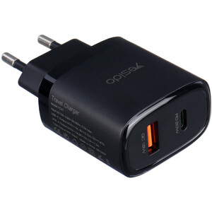 شارژر دیواری 20 وات یسیدو YC47 PD QC 3A + کابل تبدیل آیفونی