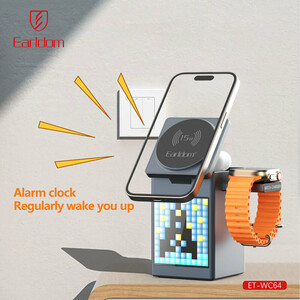 شارژر بی سیم و استند رومیزی Earldom ET-WC64 15W