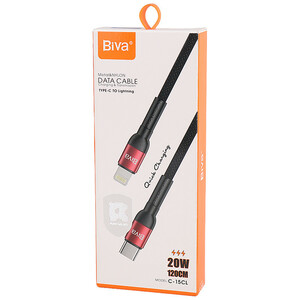 کابل تایپ سی به لایتنینگ فست شارژ 20 وات بیوا C-15CL طول 1.2 متر
